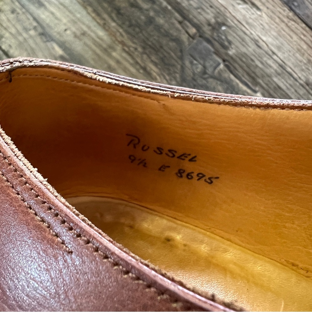 John Lobb Russel Derby Brown Leather Cap Toe Dress Shoe - Picture 10 of 12